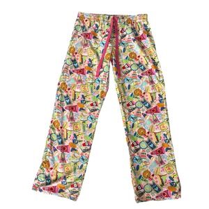 Walt Disney World Y2K Mickey Mouse Pajama Pants Pink Cotton S Kawaii McBling